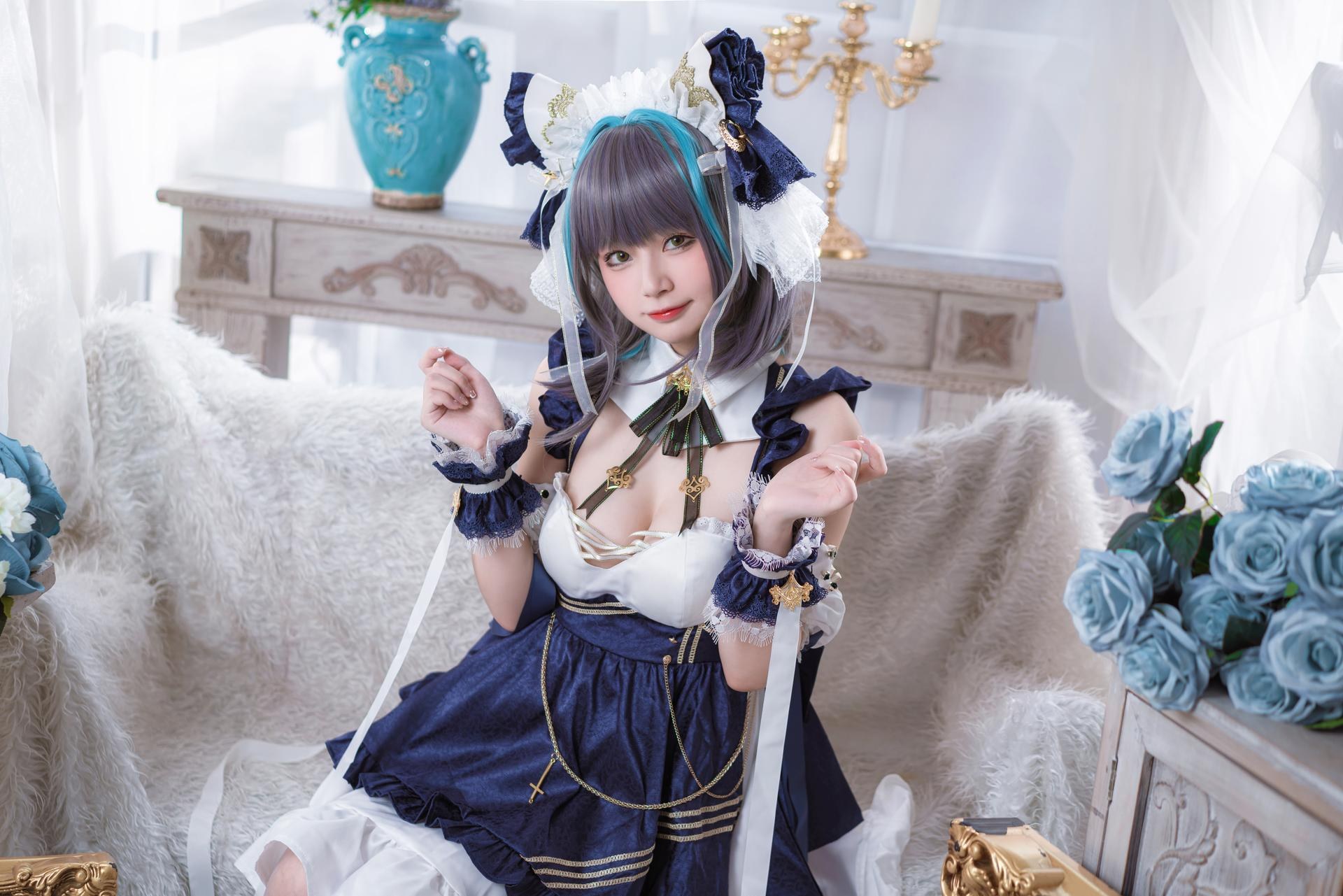 [cosplay] 貓大人 - 碧藍航線 柴郡：女僕風角色寫真 24P