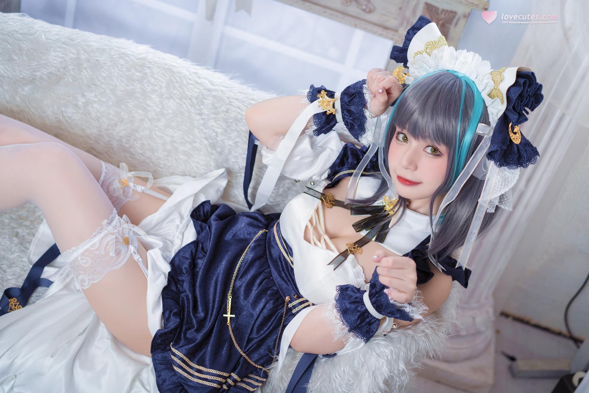 [cosplay] 貓大人 - 碧藍航線 柴郡：女僕風角色寫真 24P