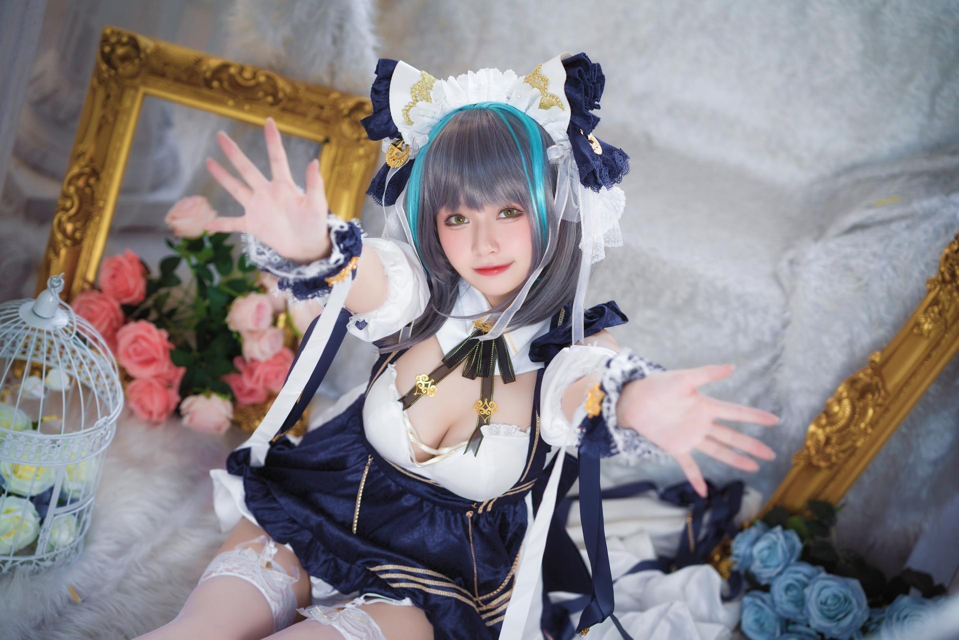 [cosplay] 貓大人 - 碧藍航線 柴郡：女僕風角色寫真 24P