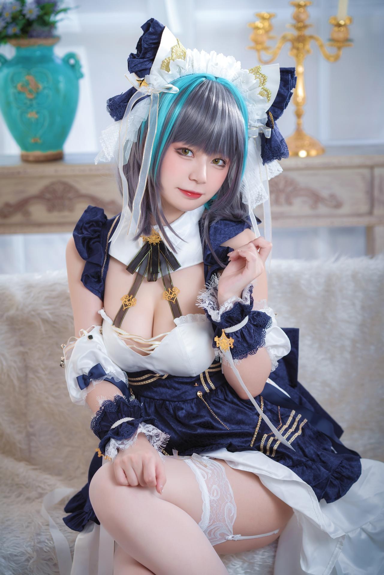 [cosplay] Mao Daren - Azur Lane Cheshire: Maid-Style Character Photoshoot 24P