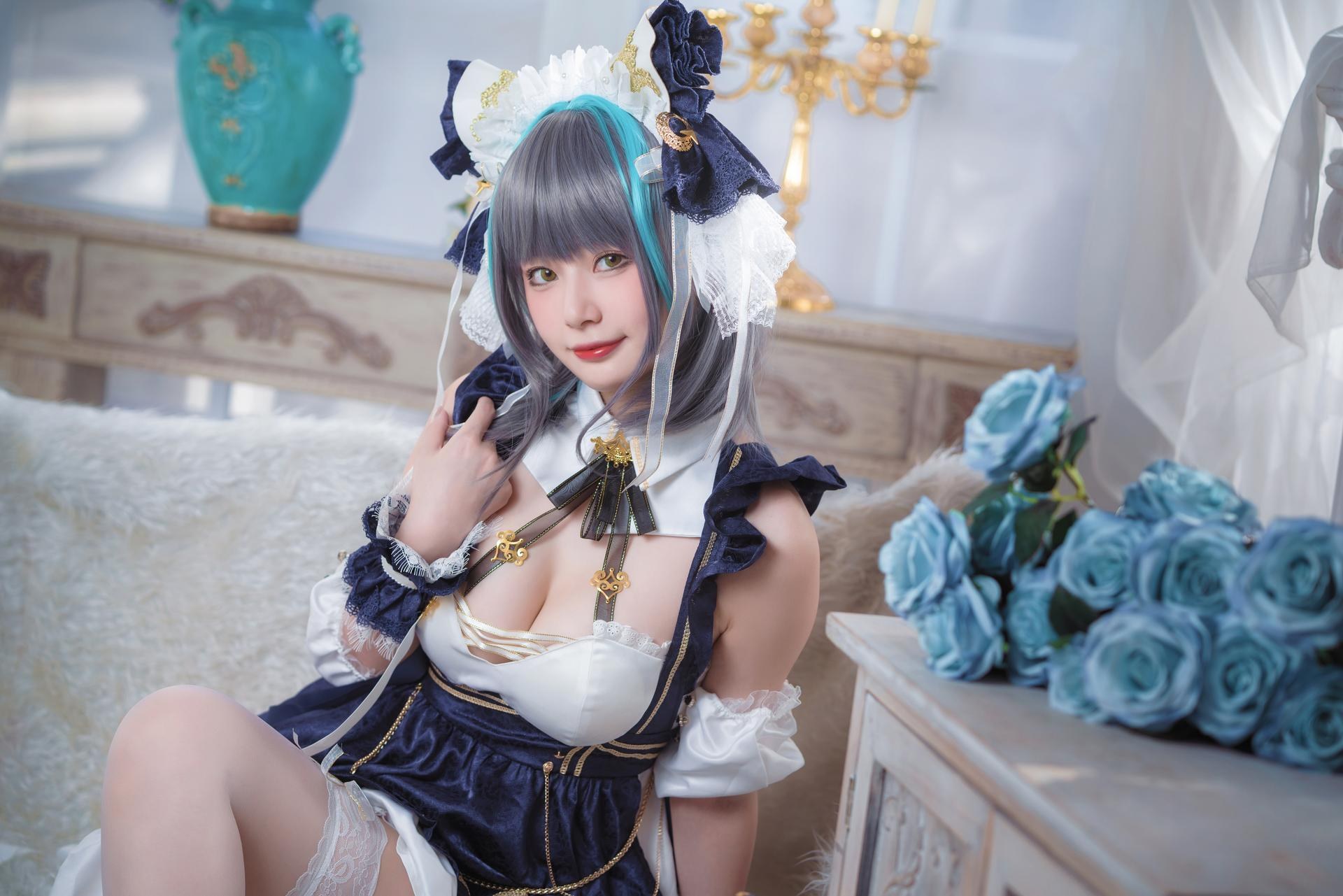 [cosplay] Mao Daren - Azur Lane Cheshire: Maid-Style Character Photoshoot 24P
