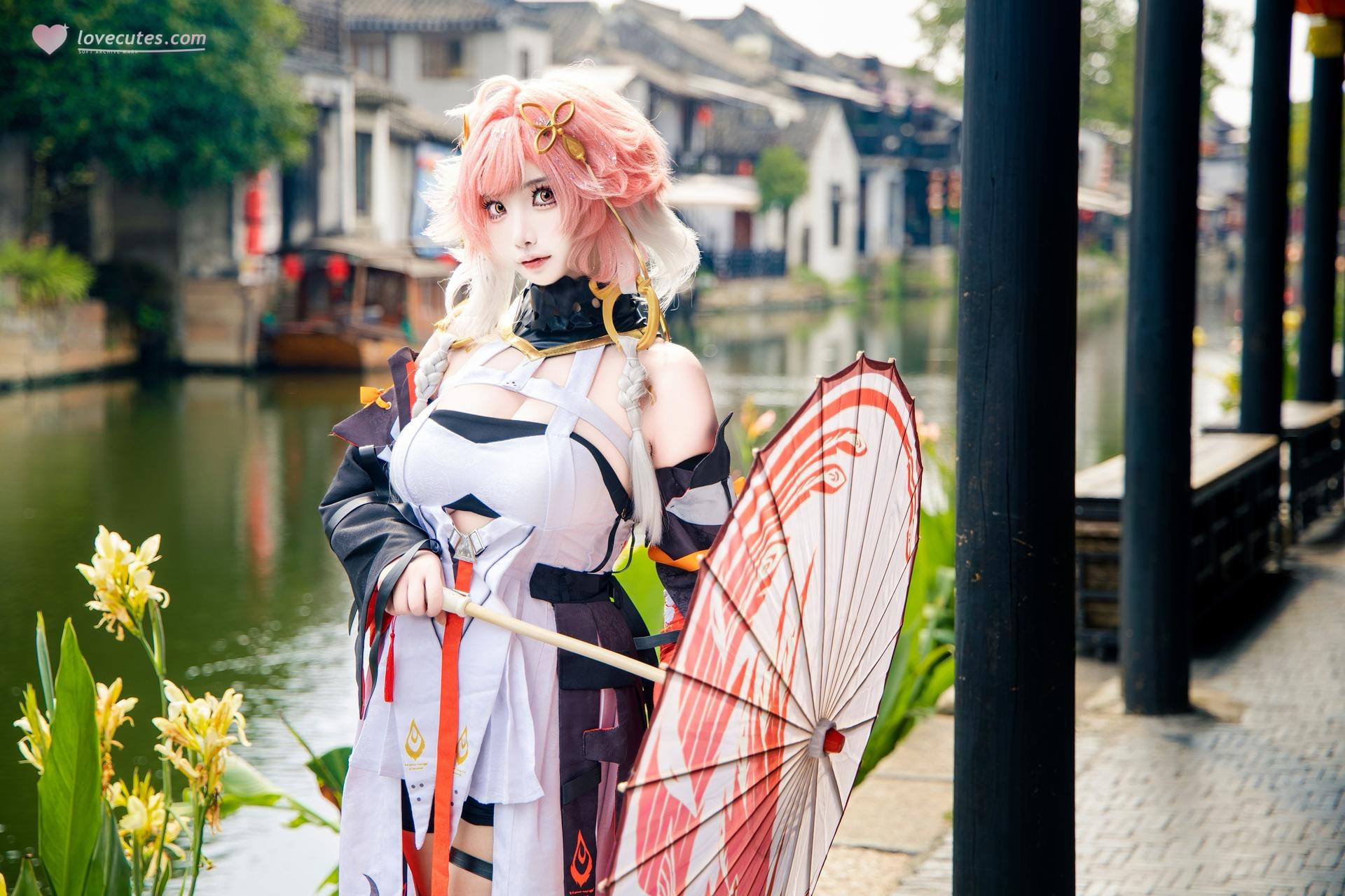 [cosplay] 香草奶喵 - 鸣潮 长离：原皮外景角色写真 25P