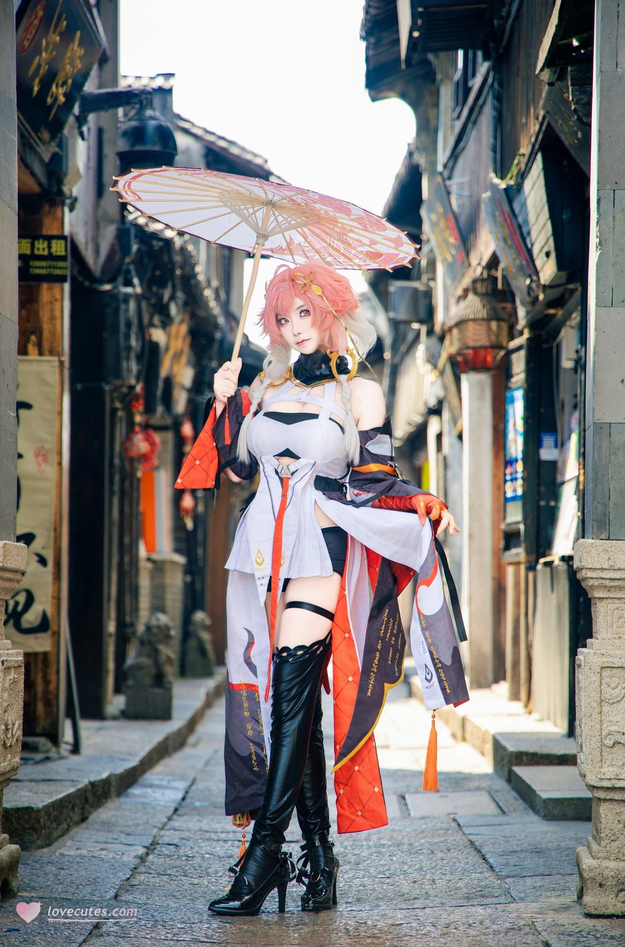 [cosplay] 香草奶喵 - 鸣潮 长离: 原皮外景角色写真 25P