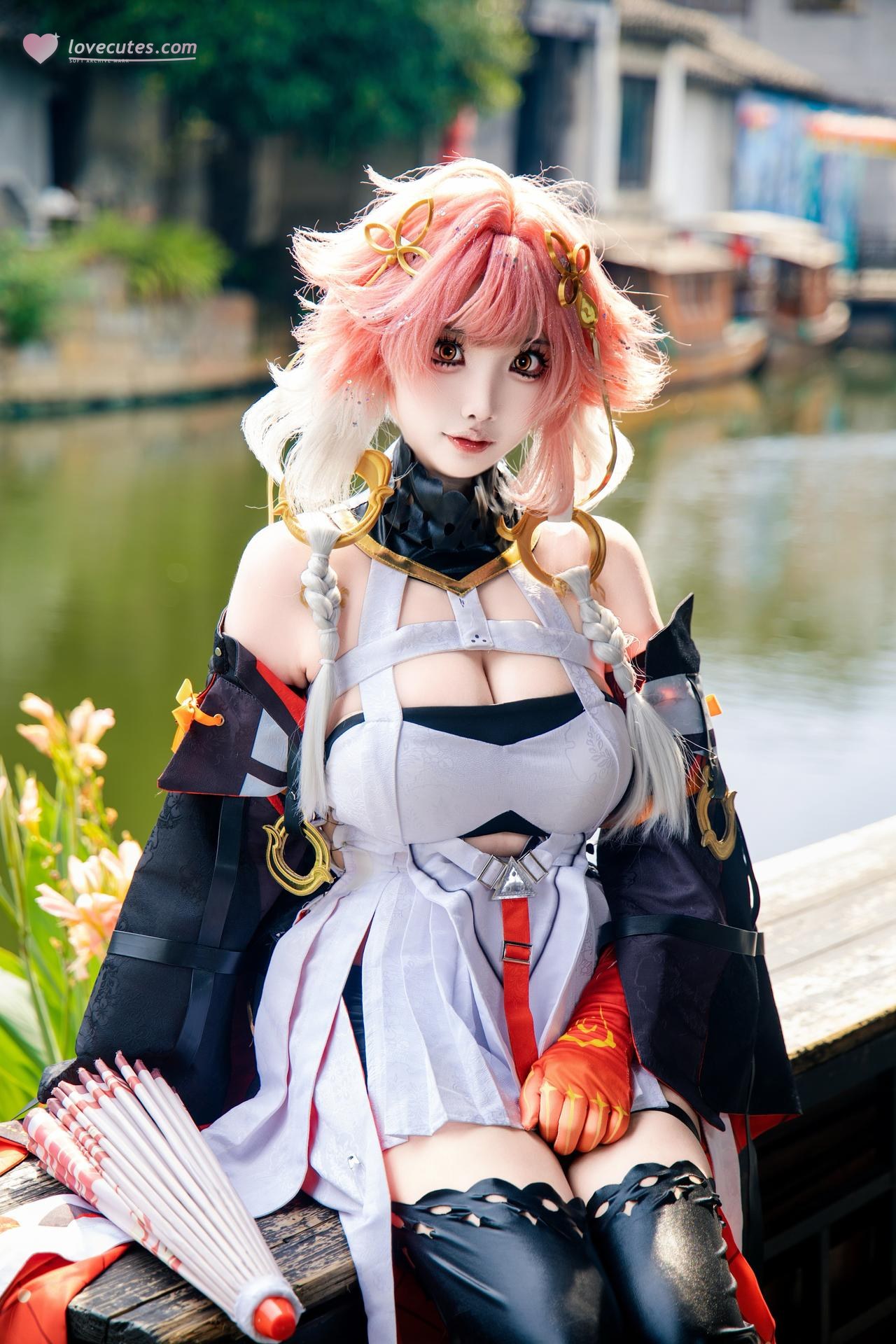 [cosplay] 香草奶喵 - 鸣潮 长离: 原皮外景角色写真 25P