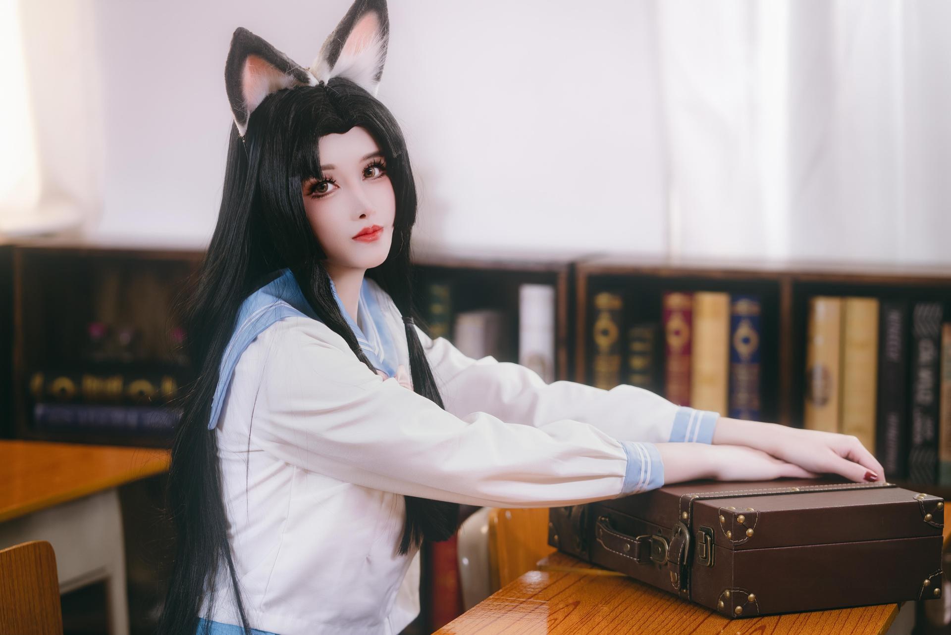 [cosplay] 鹿八歲 - 原神 胡桃：教室主題角色寫真 66P1V