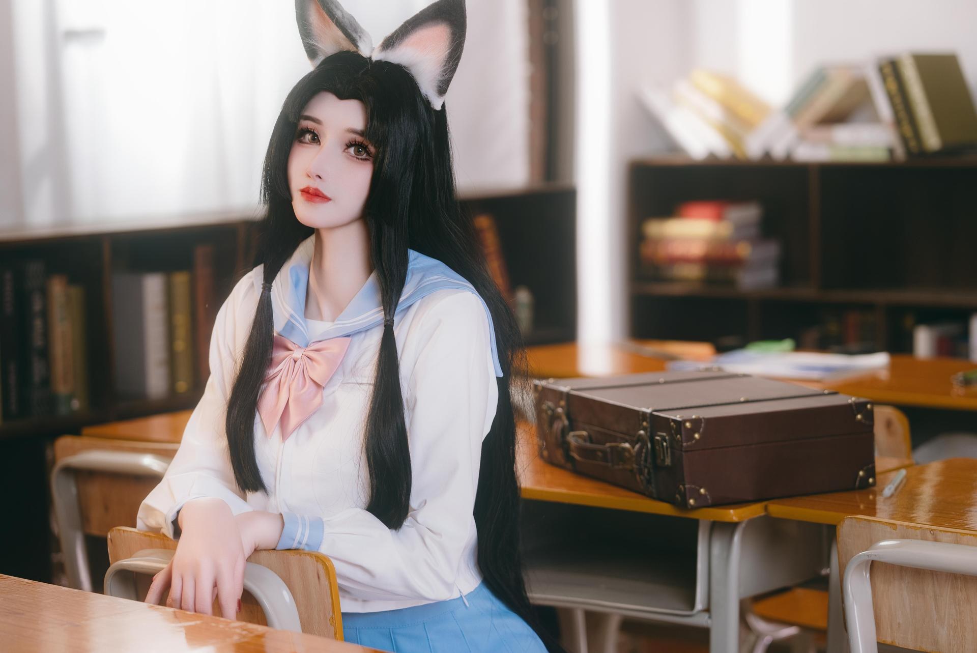 [cosplay] 鹿八歲 - 原神 胡桃：教室主題角色寫真 66P1V