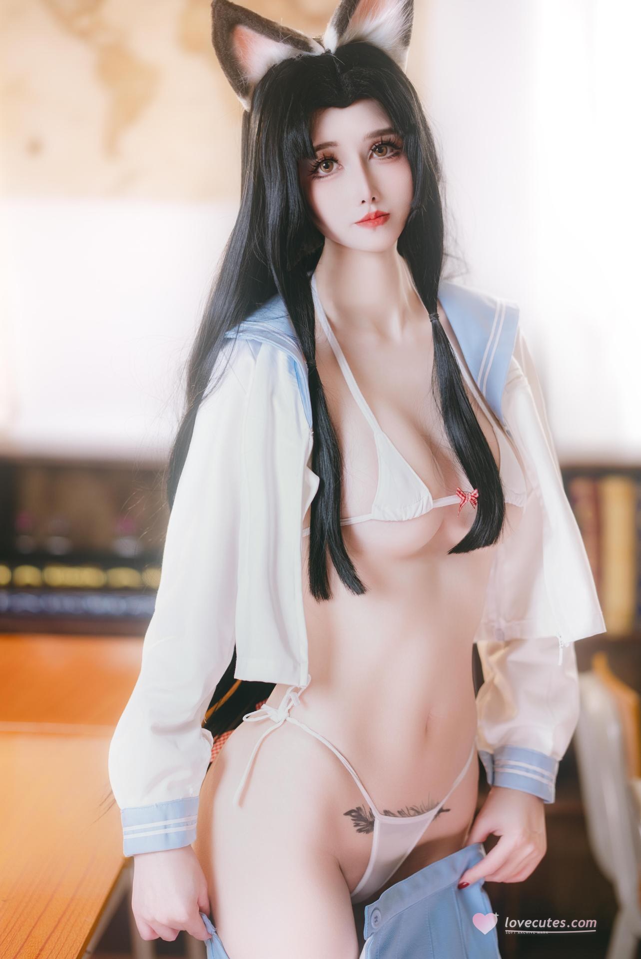 [cosplay] 鹿八岁 - 원신 후타오: 교실 테마 캐릭터 화보 66P1V