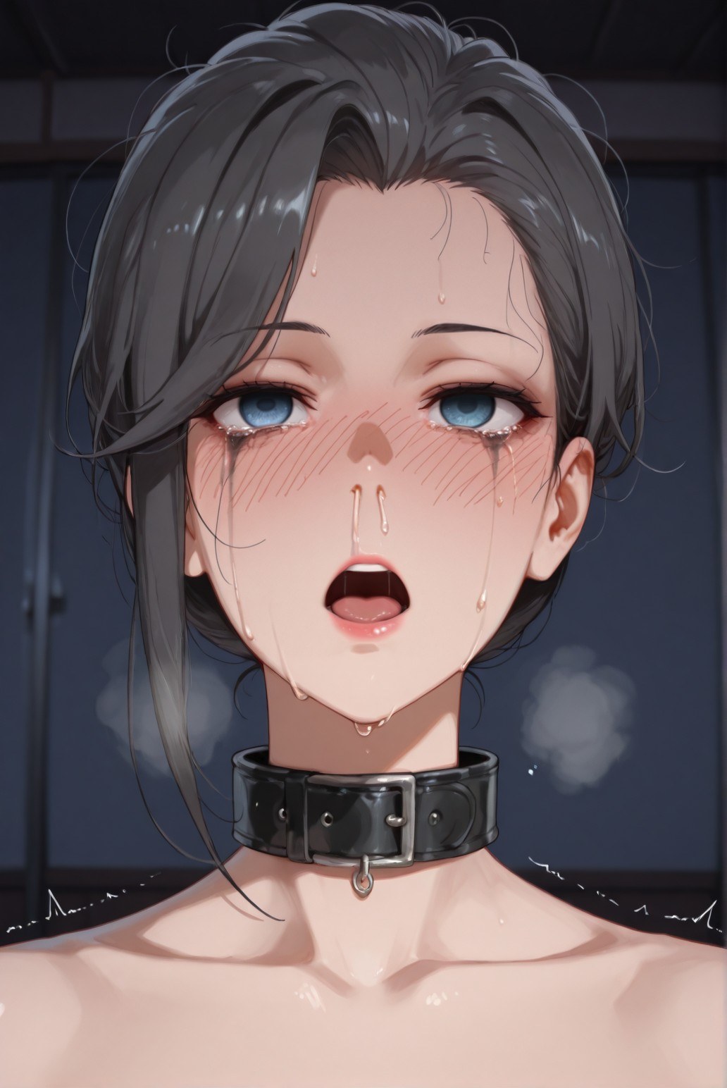 AI Generated Anime Girl - My Youth Romantic Comedy Is Wrong, As I Expected Yukinoshita mother: black stockings lace lingerie tight bodysuit student outfit wet exposed 352P