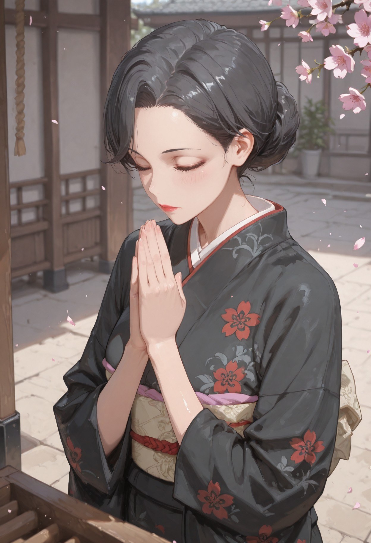 AI Generated Anime Girl - My Youth Romantic Comedy Is Wrong, As I Expected Yukinoshita mother: black stockings lace lingerie tight bodysuit student outfit wet exposed 352P