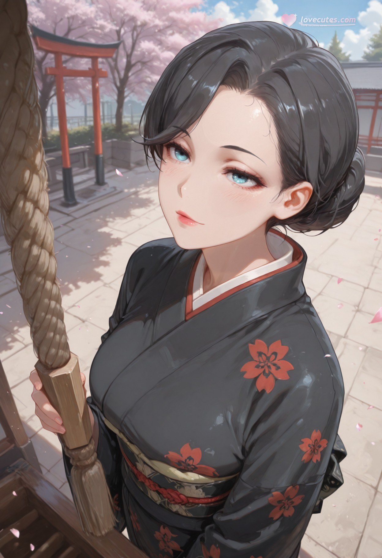 AI Generated Anime Girl - My Youth Romantic Comedy Is Wrong, As I Expected Yukinoshita mother: black stockings lace lingerie tight bodysuit student outfit wet exposed 352P