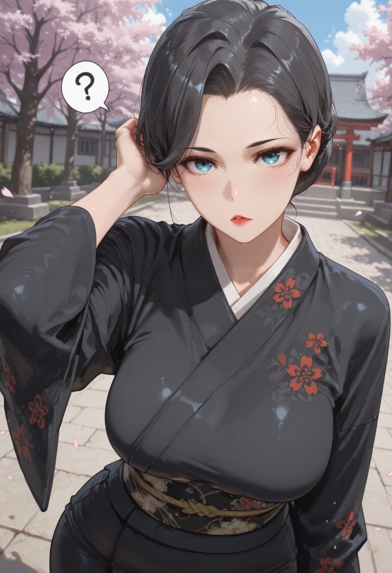 AI Generated Anime Girl - 내 청춘 러브코메디는 틀렸다 눈 아래 어머니: 검은 스타킹 레이스 란제리 타이츠 학생복 젖은 상태 노출 352P
