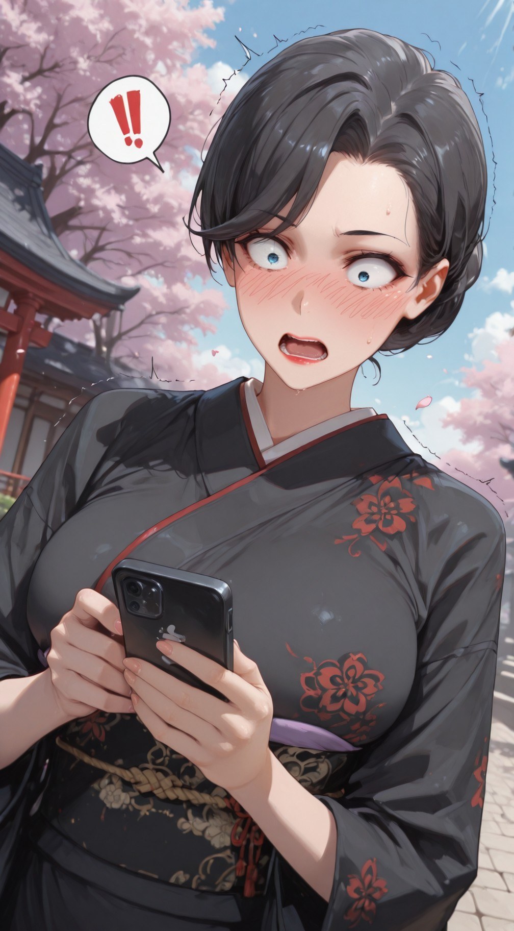 AI Generated Anime Girl - 내 청춘 러브코메디는 틀렸다 눈 아래 어머니: 검은 스타킹 레이스 란제리 타이츠 학생복 젖은 상태 노출 352P