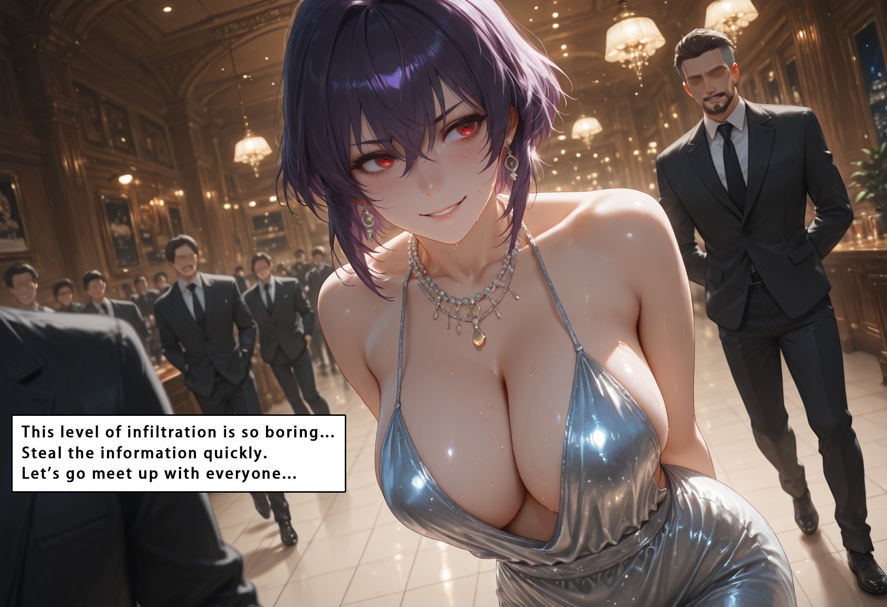 AI 生成 Anime Girl - 攻殼機動隊 草薙素子：黑絲蕾絲內衣緊身衣濕身露穴 333P
