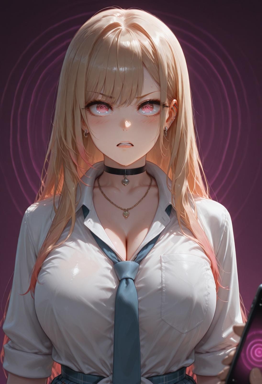 AI Generated Anime Girl - 更衣人偶坠入爱河 喜多川海梦: đen tất, đồ lót ren, bodysuit bó sát, đồng phục học sinh ướt thân lộ hang 155P