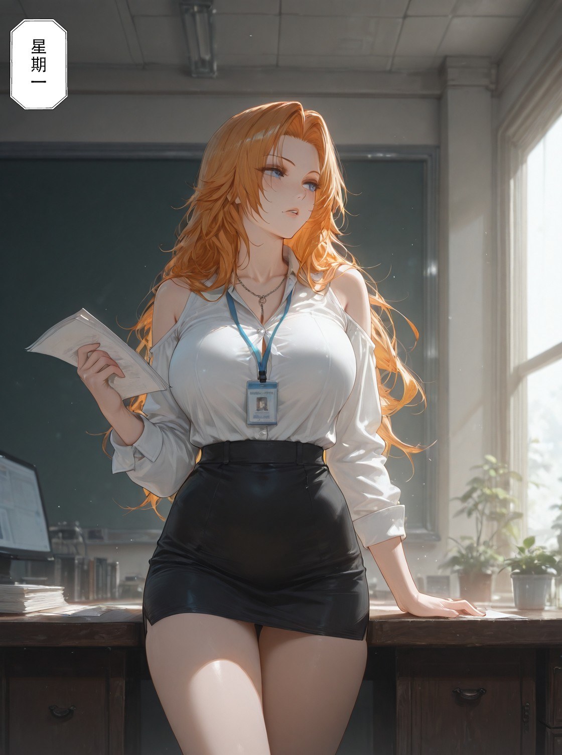 AI Generated Anime Girl - Death Note Matsumoto Rangiku: Lace Lingerie Catsuit Bed Pose Wet Look Revealing 132P