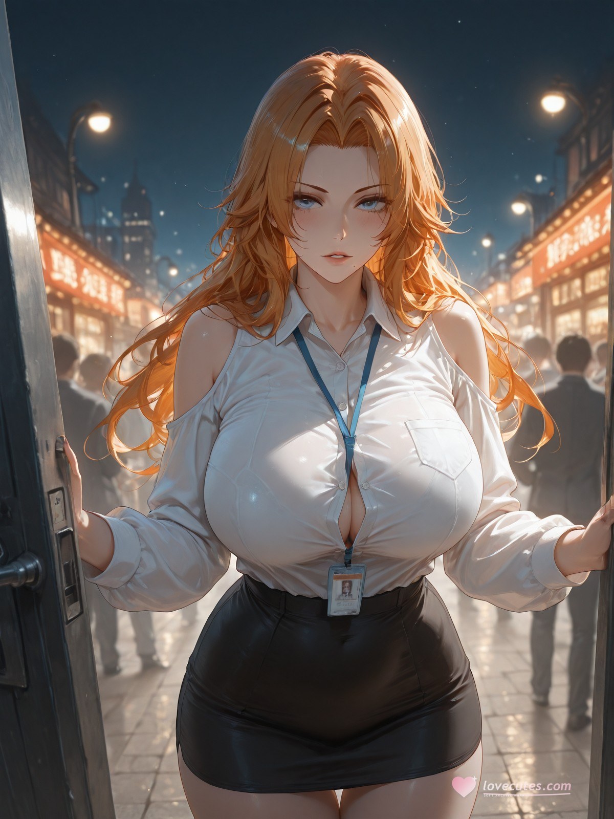 AI Generated Anime Girl - Death Note Matsumoto Rangiku: Lace Lingerie Catsuit Bed Pose Wet Look Revealing 132P