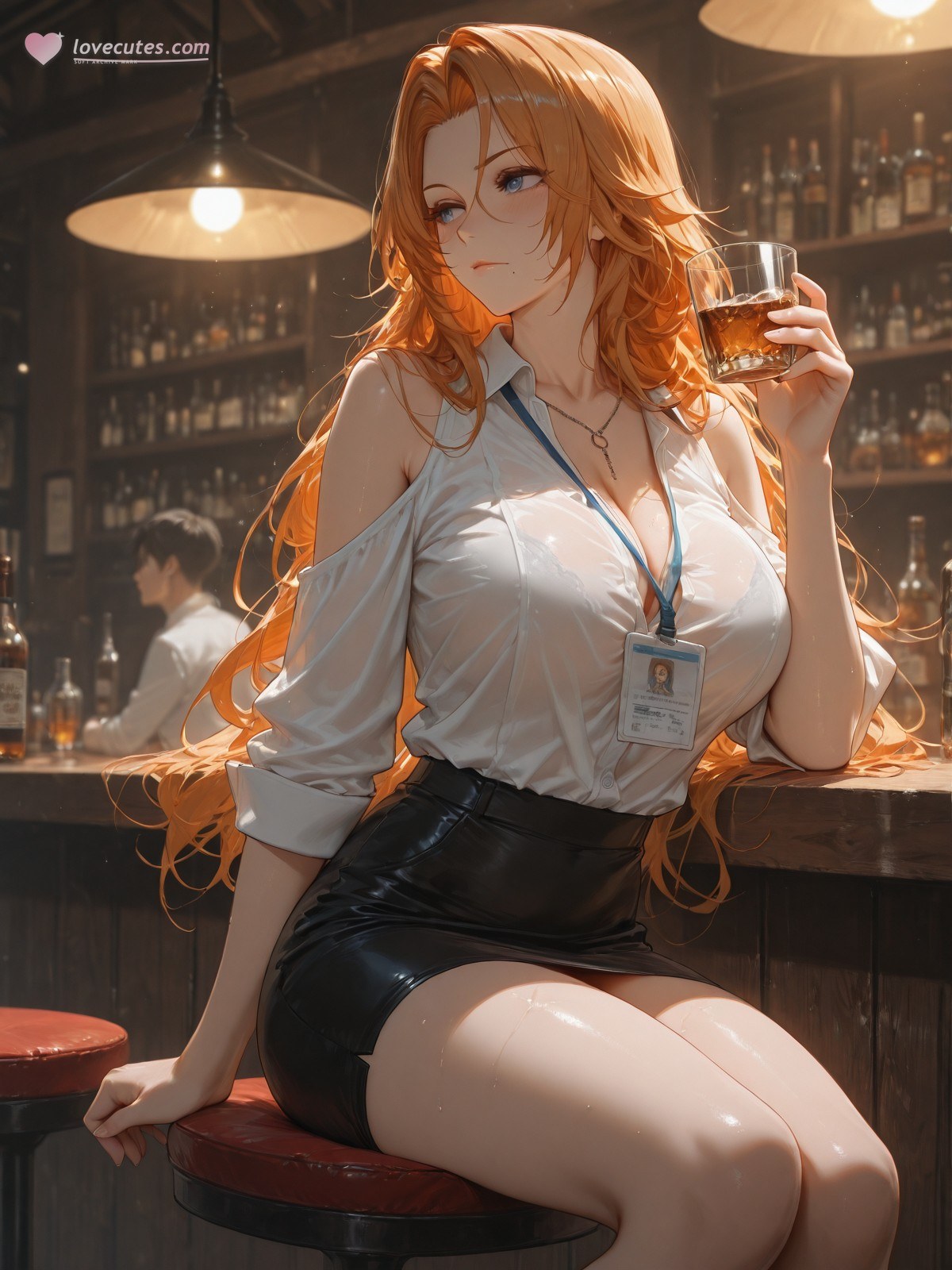 AI Generated Anime Girl - 死神 松本乱菊：蕾丝内衣紧身衣床拍湿身露穴 132P