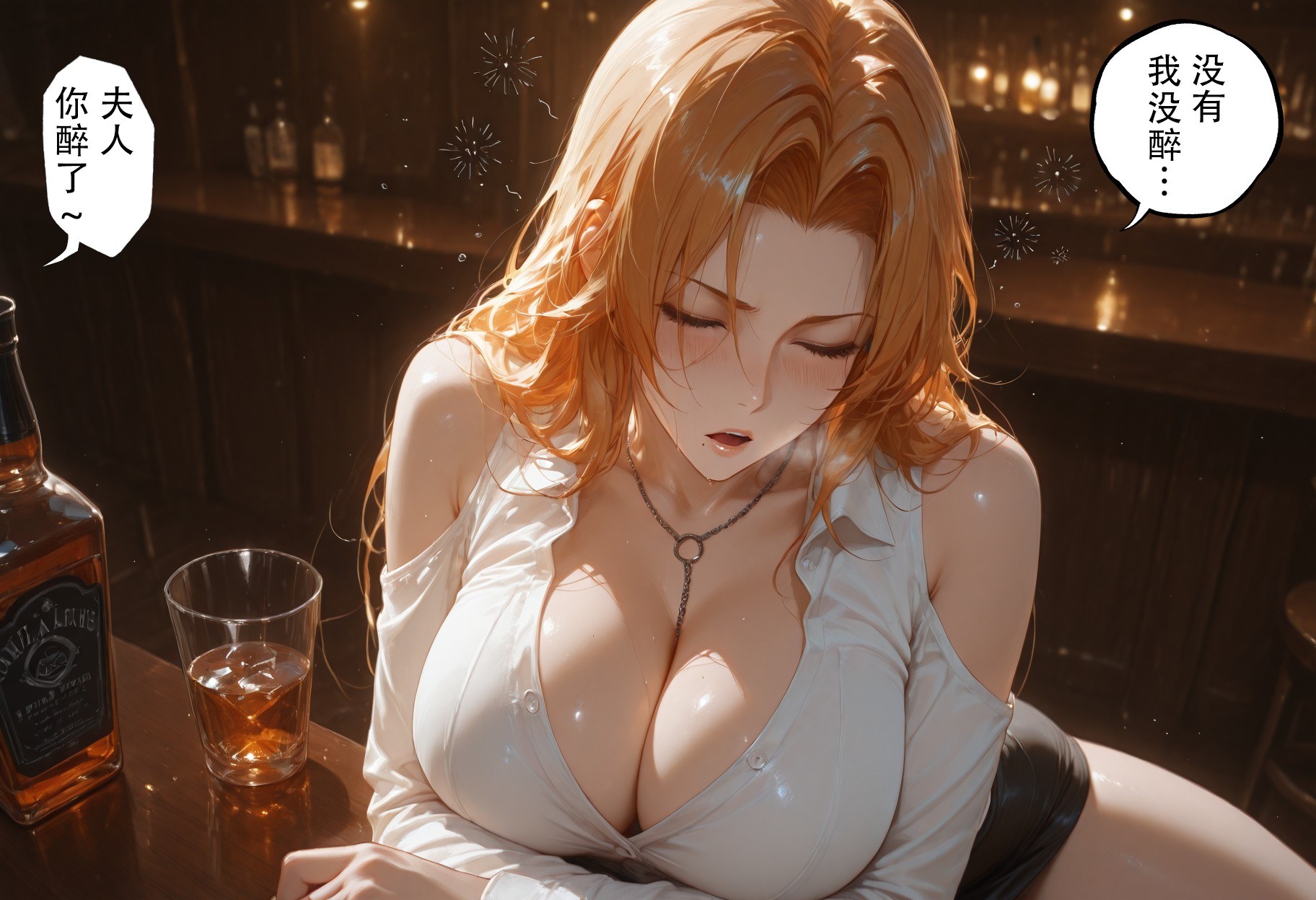 AI Generated Anime Girl - 死神 松本乱菊：蕾丝内衣紧身衣床拍湿身露穴 132P