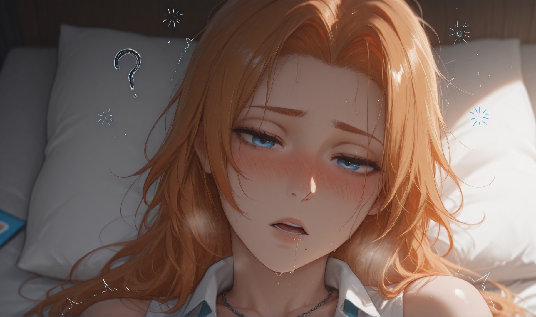 AI Generated Anime Girl - 死神 松本亂菊：蕾絲內衣緊身衣床拍濕身露穴 132P