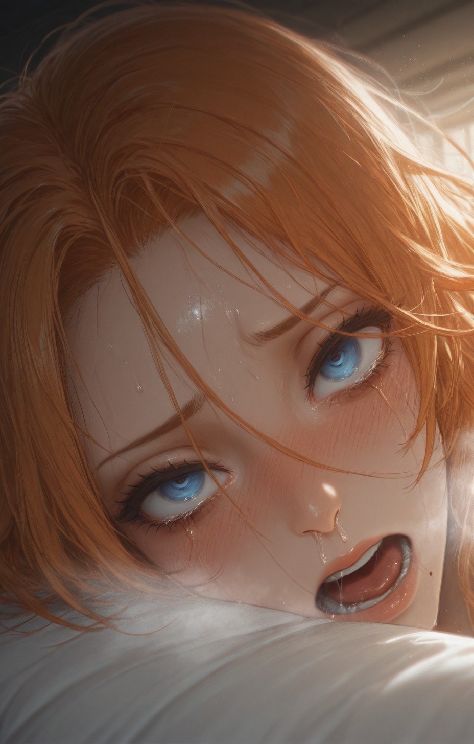 AI Generated Anime Girl - 死神 松本亂菊：蕾絲內衣緊身衣床拍濕身露穴 132P