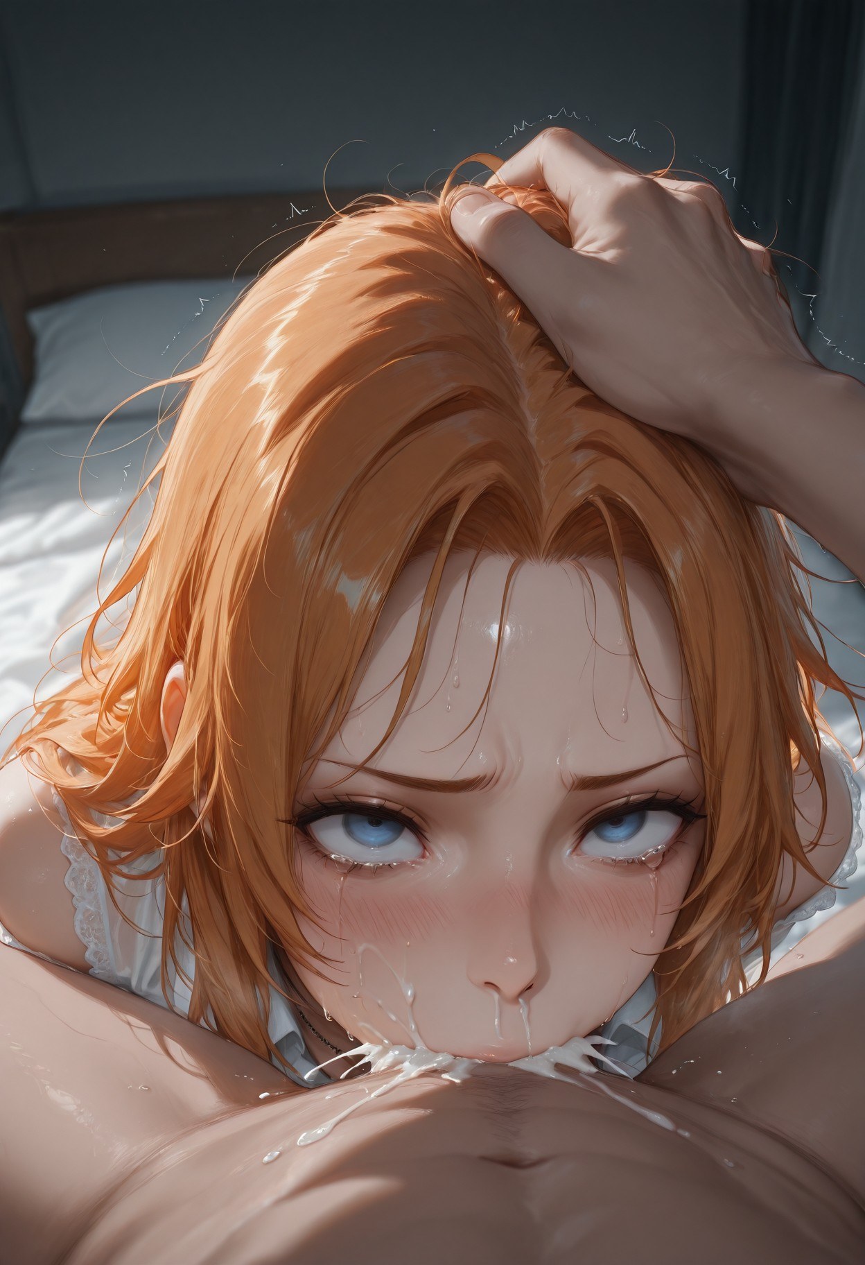 AI Generated Anime Girl - 死神 松本乱菊：蕾丝内衣紧身衣床拍湿身露穴 132P