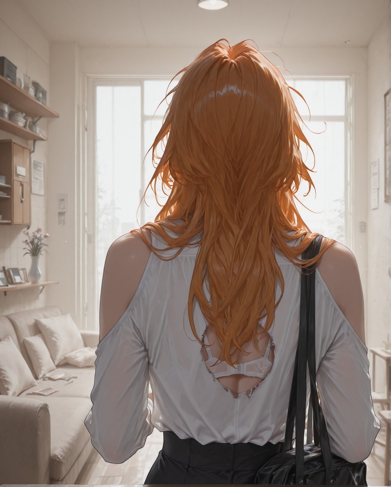 AI Generated Anime Girl - 死神 松本亂菊：蕾絲內衣緊身衣床拍濕身露穴 132P