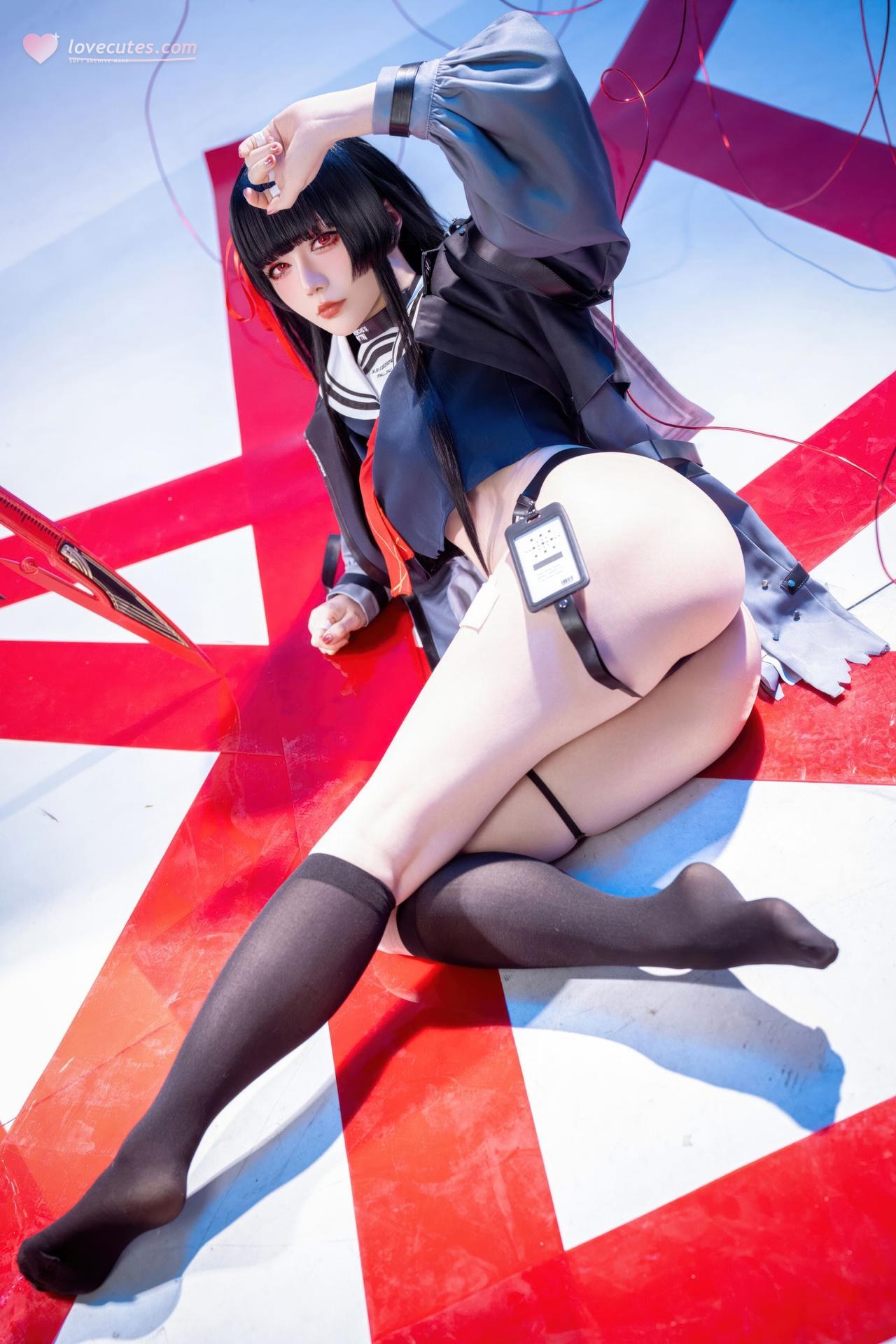 [cosplay] 星之迟迟Hoshilily - 鸣潮 千咲 JK：ภาพถ่ายธีมตัวละคร 64P