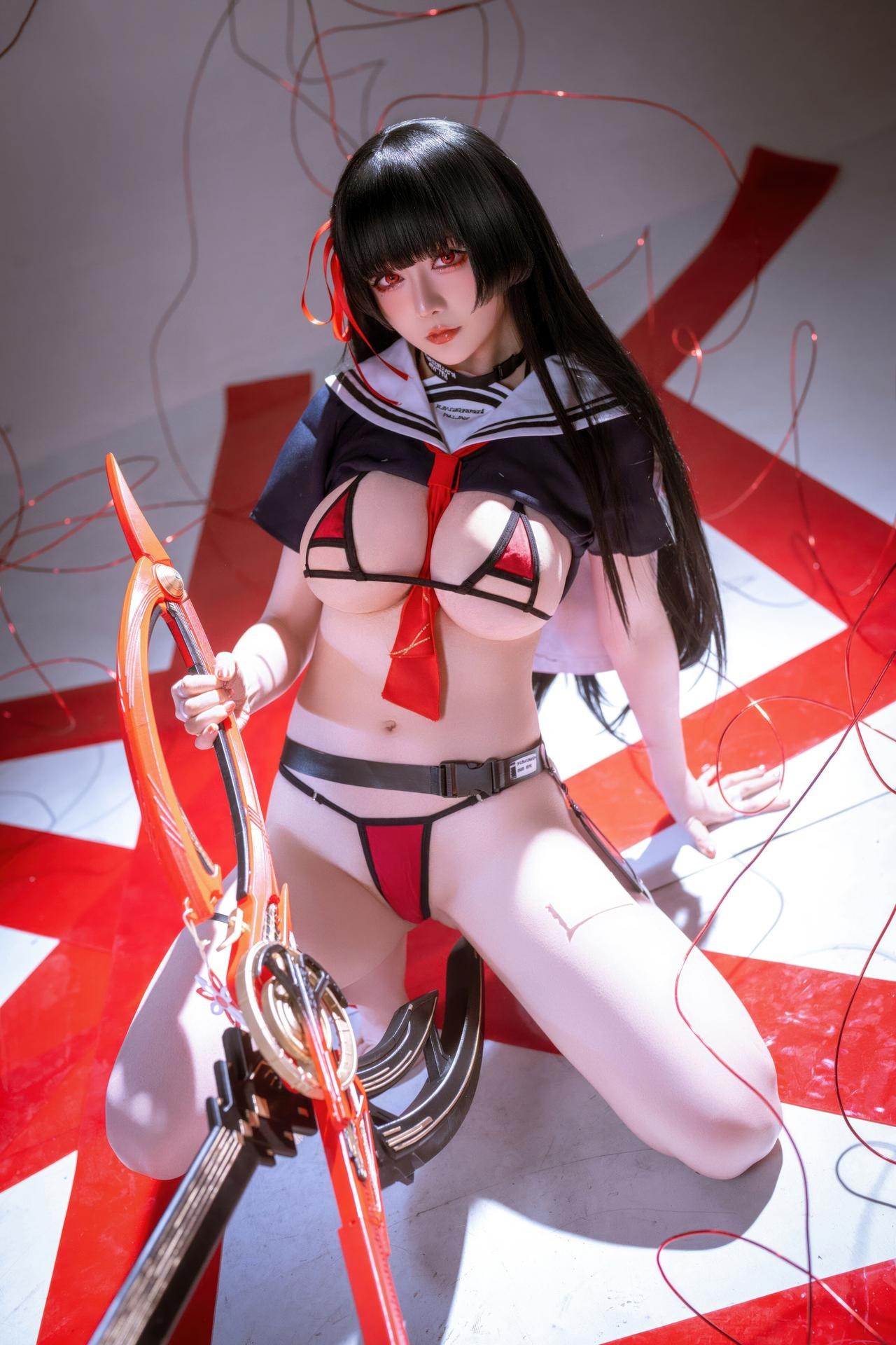 [cosplay] 星之迟迟Hoshilily - Wuthering Waves Chisaki JK: Character Theme Photo Set 64P