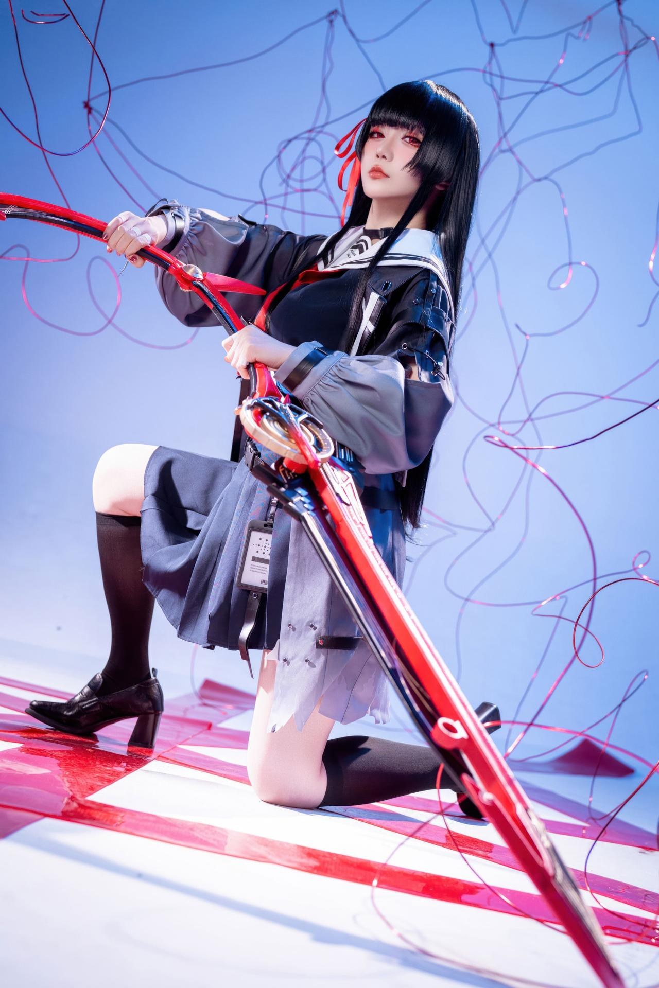 [cosplay] 星之迟迟Hoshilily - Wuthering Waves Chisaki JK: Character Theme Photo Set 64P
