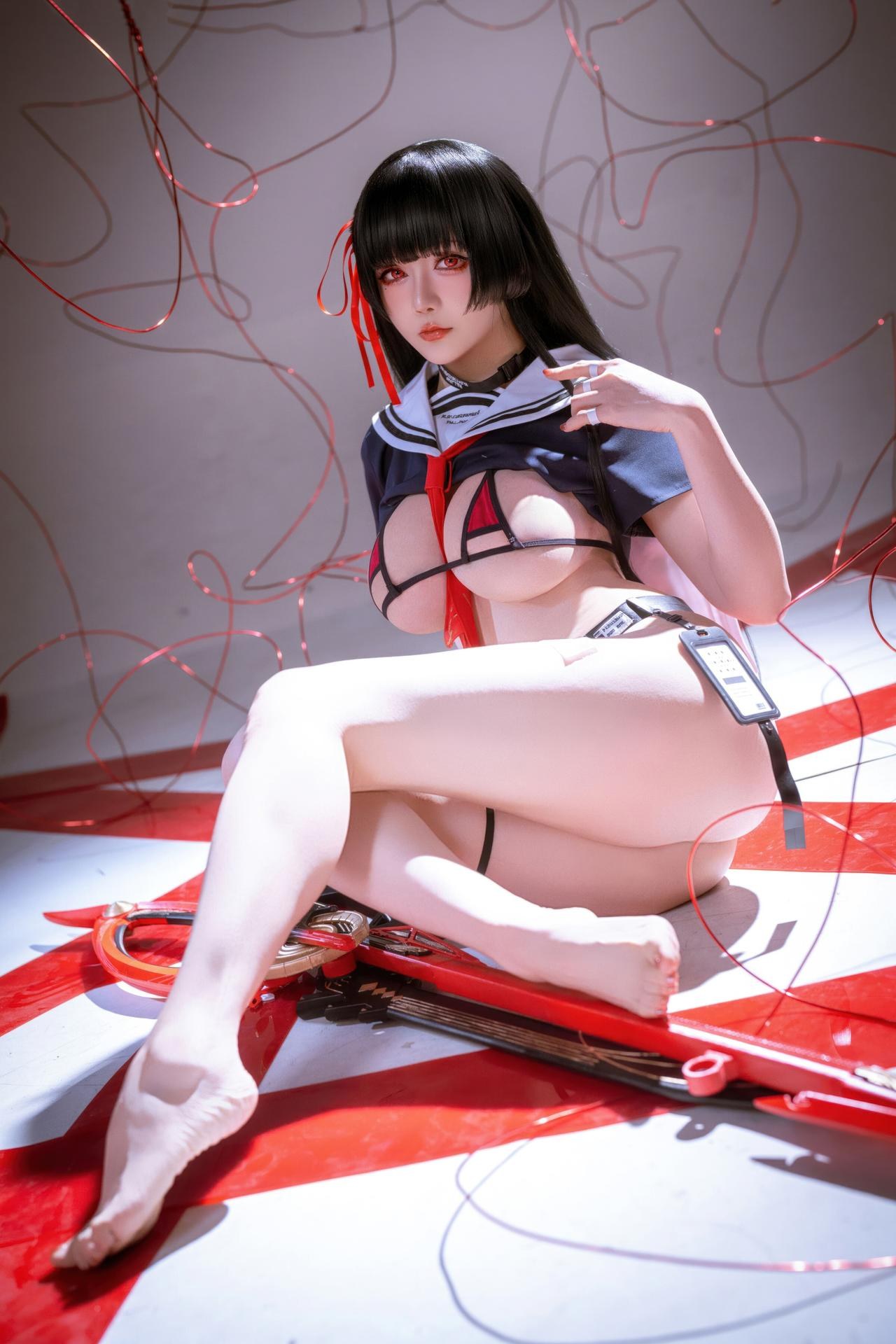 [cosplay] 星之迟迟Hoshilily - Wuthering Waves Chisaki JK: Character Theme Photo Set 64P