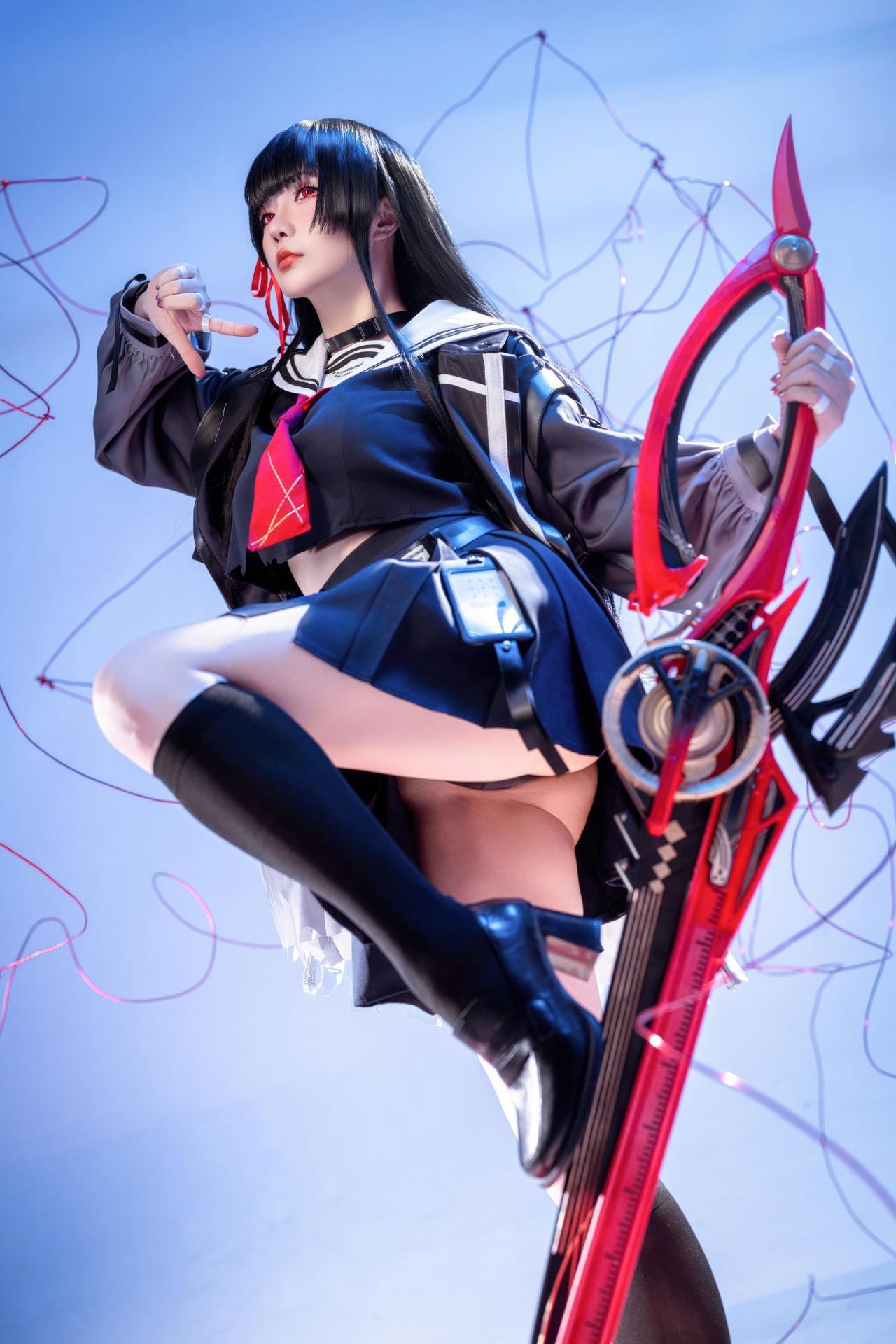 [cosplay] 星之迟迟Hoshilily - 鸣潮 千咲 JK：角色主题写真 64P