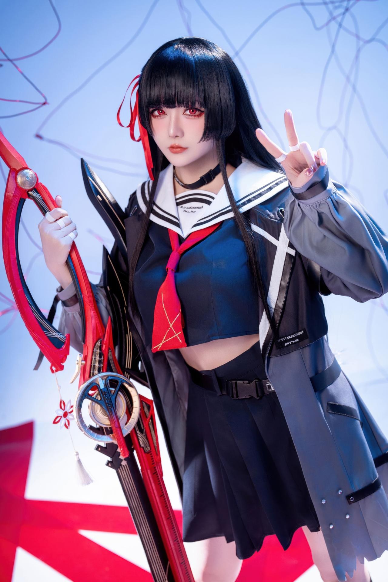 [cosplay] 星之迟迟Hoshilily - 鸣潮 千咲 JK：角色主题写真 64P