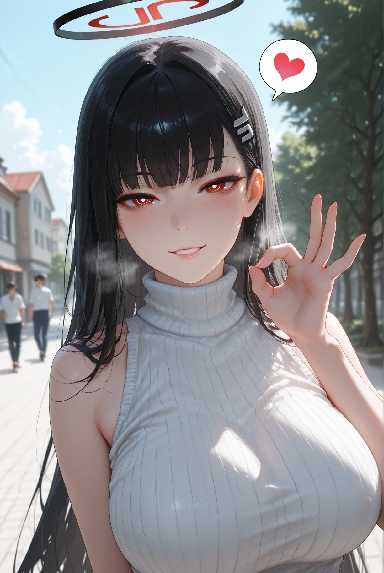 AI Generated Anime Girl - 碧蓝档案 调月莉音 NTR：黒ストッキング タイトスーツ 濡れ透け 露出 293P