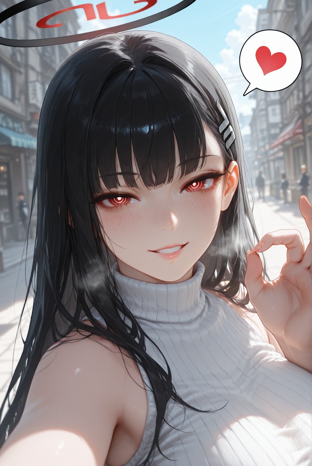 AI Generated Anime Girl - 碧蓝档案 调月莉音 NTR：黒ストッキング タイトスーツ 濡れ透け 露出 293P