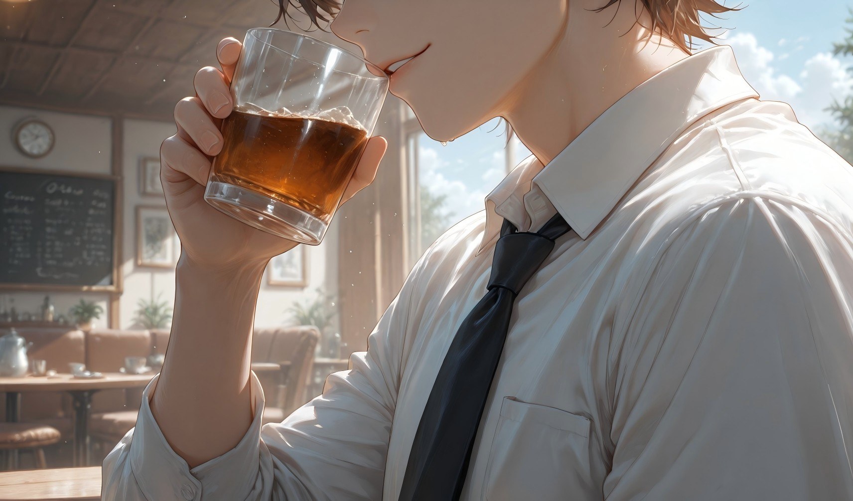 AI Generated Anime Girl - 碧蓝档案 调月莉音 NTR：黑丝紧身衣湿身露穴 293P