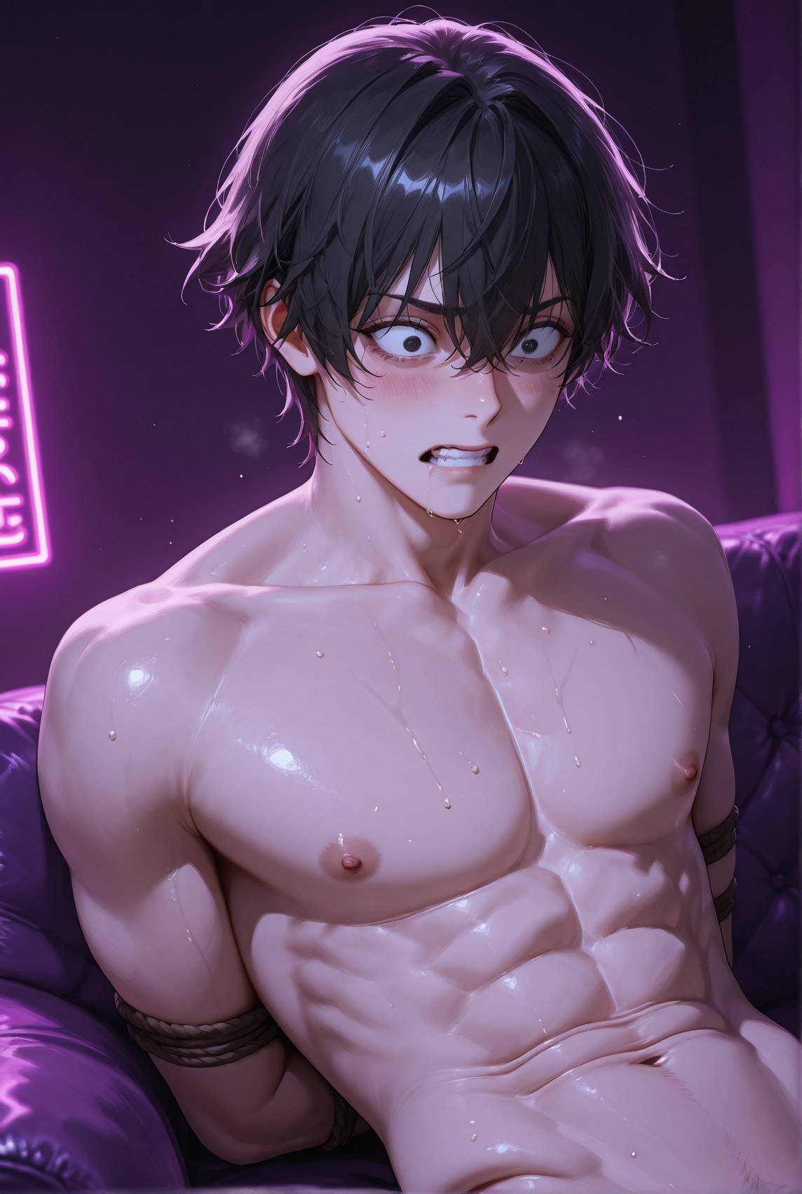 AI Generated Anime Girl - 碧蓝档案 调月莉音 NTR：黑丝紧身衣湿身露穴 293P