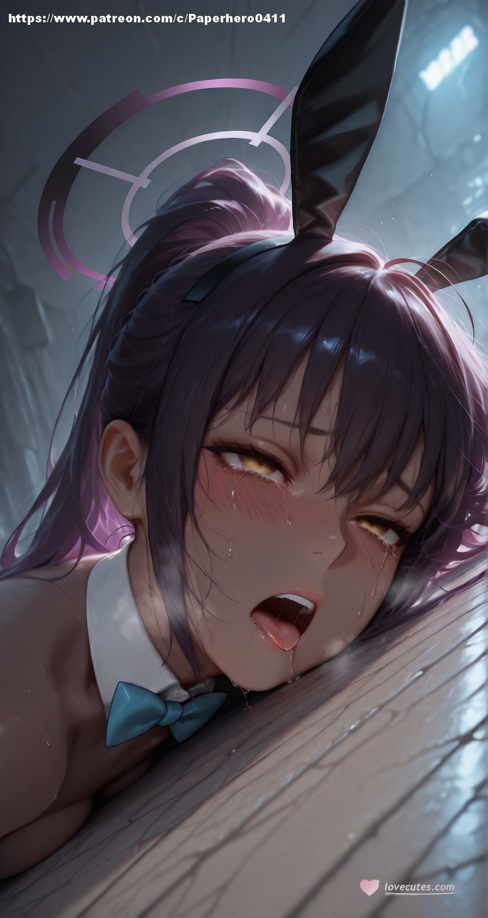 AI Generated Anime Girl - 碧蓝档案 一之濑明日奈、角楯花凛 NTR：黑丝紧身衣湿身露穴 147P