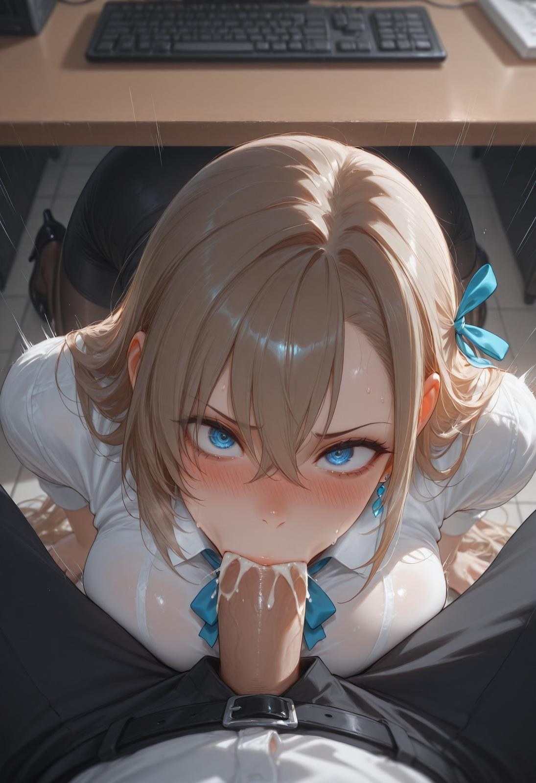 AI Generated Anime Girl - 碧蓝档案 一之濑明日奈 Vol.2：검은 스타킹 레이스 속옷 흰 스타킹 타이트 의상 노출 95P