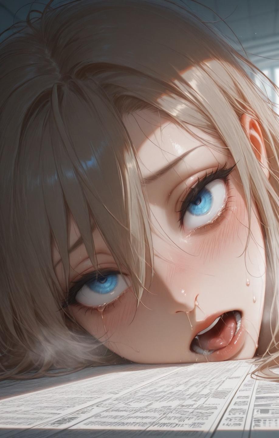 AI Generated Anime Girl - 碧蓝档案 一之濑明日奈 Vol.2：黑丝蕾丝内衣白丝紧身衣露穴 95P