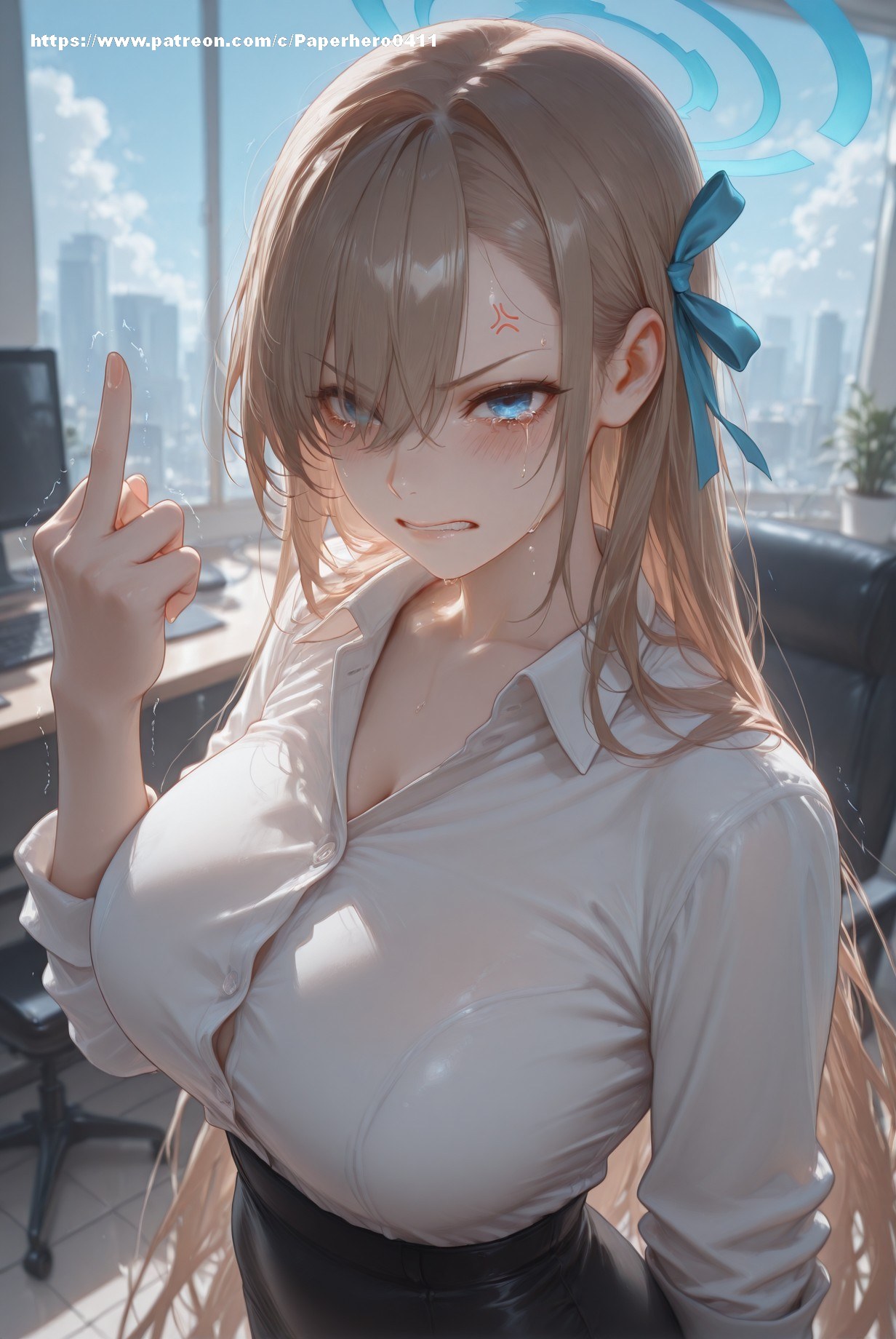 AI Generated Anime Girl - 碧蓝档案 一之瀬明日奈 Vol.6：ถุงน่องสีดำ ชุดชั้นในลูกไม้ ชุดรัดรูป บิกินี ถ่ายบนเตียง โชว์จุดซ่อนเร้น 156P