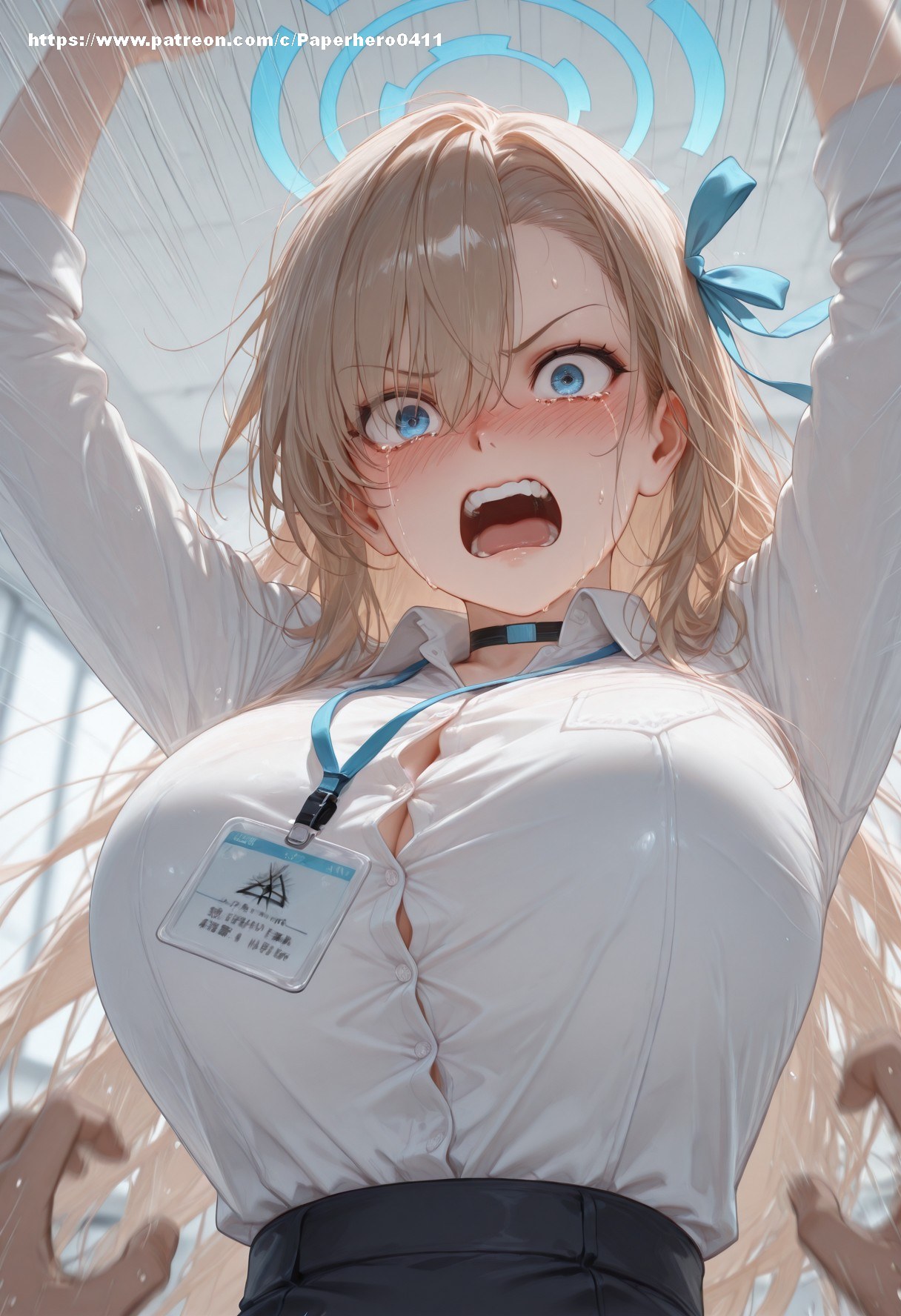 AI生成アニメ少女 - 碧蓝档案 一之濑明日奈 Vol.6：黒ストッキング レース下着 タイト衣装 ビキニ ベッド撮影 露出 156P