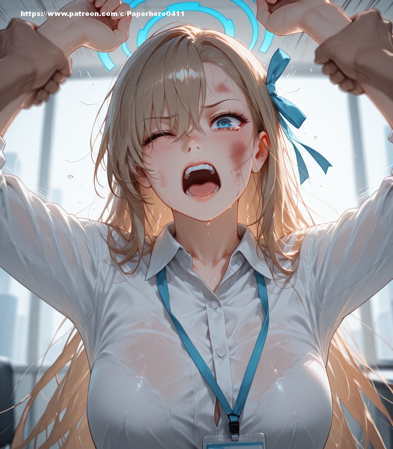 AI生成アニメ少女 - 碧蓝档案 一之濑明日奈 Vol.6：黒ストッキング レース下着 タイト衣装 ビキニ ベッド撮影 露出 156P