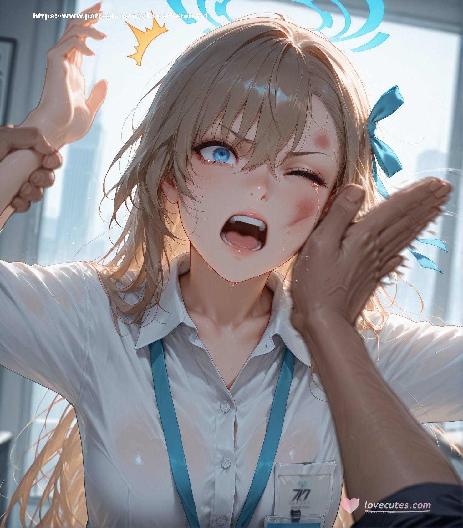 AI生成アニメ少女 - 碧蓝档案 一之濑明日奈 Vol.6：黒ストッキング レース下着 タイト衣装 ビキニ ベッド撮影 露出 156P