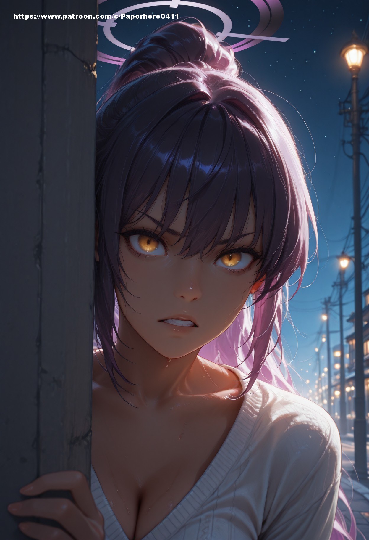 AI生成アニメ少女 - 碧蓝档案 一之濑明日奈 Vol.6：黒ストッキング レース下着 タイト衣装 ビキニ ベッド撮影 露出 156P