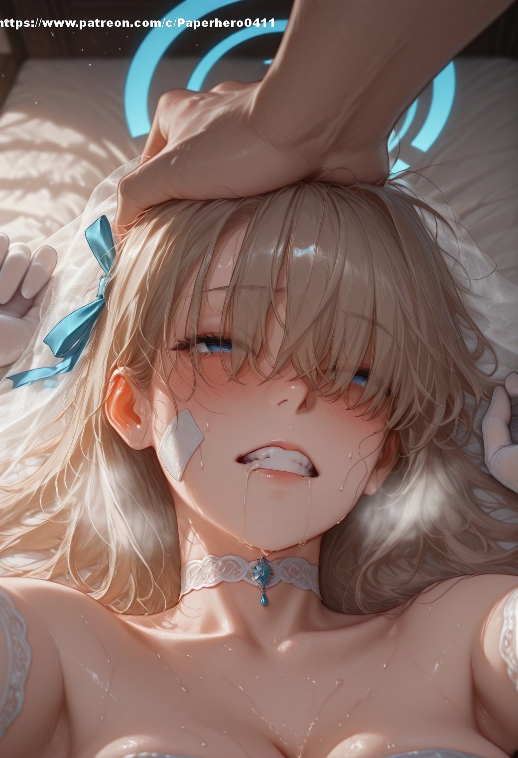 AI生成アニメ少女 - 碧蓝档案 一之濑明日奈 Vol.6：黒ストッキング レース下着 タイト衣装 ビキニ ベッド撮影 露出 156P