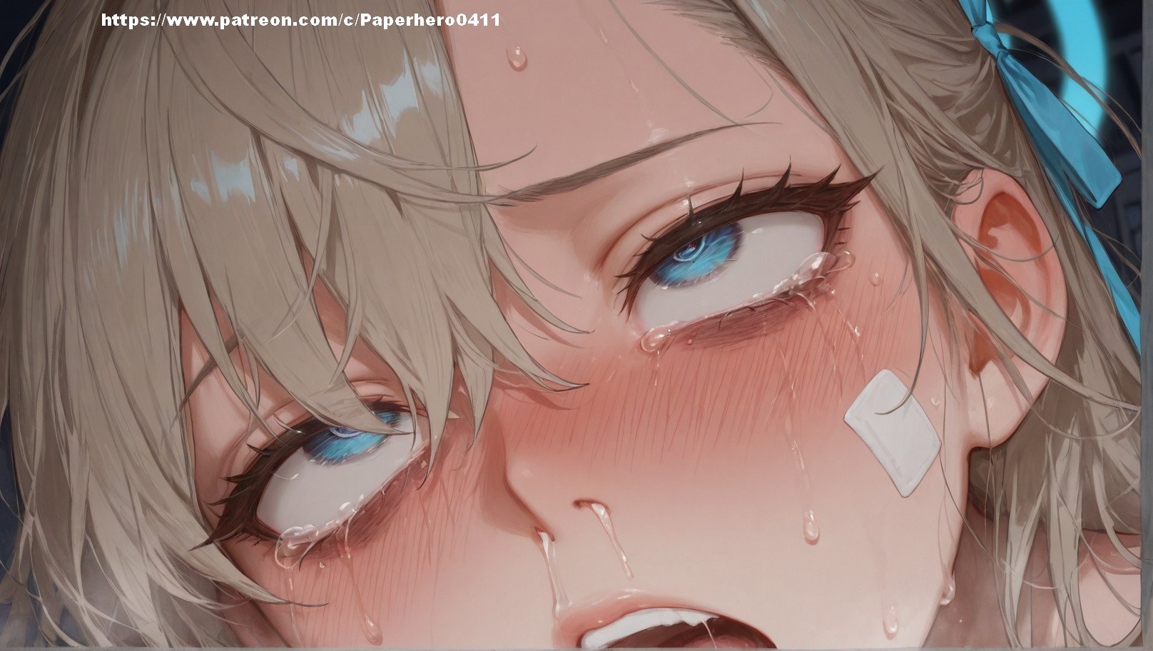 AI Generated Anime Girl - 碧蓝档案 一之濑明日奈 Vol.6：검은 스타킹 레이스 속옷 타이트한 의상 비키니 침대 촬영 노출 156P