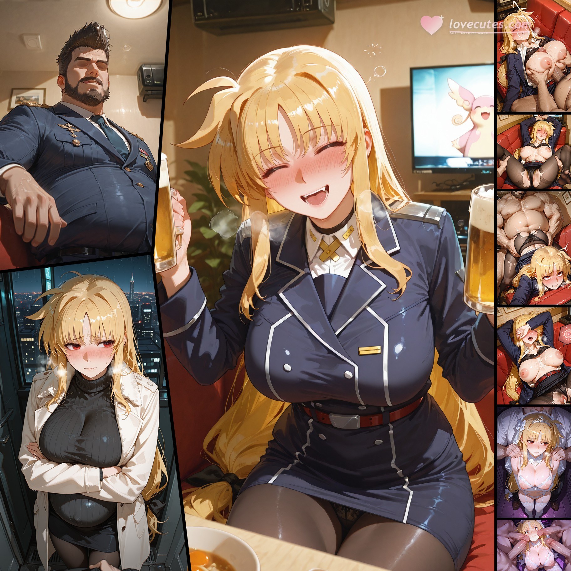 AI Generated Anime Girl - 魔法少女リリカルなのは フェイト・テスタロッサ 黒ストッキング ランジェリーギャラリー 357P