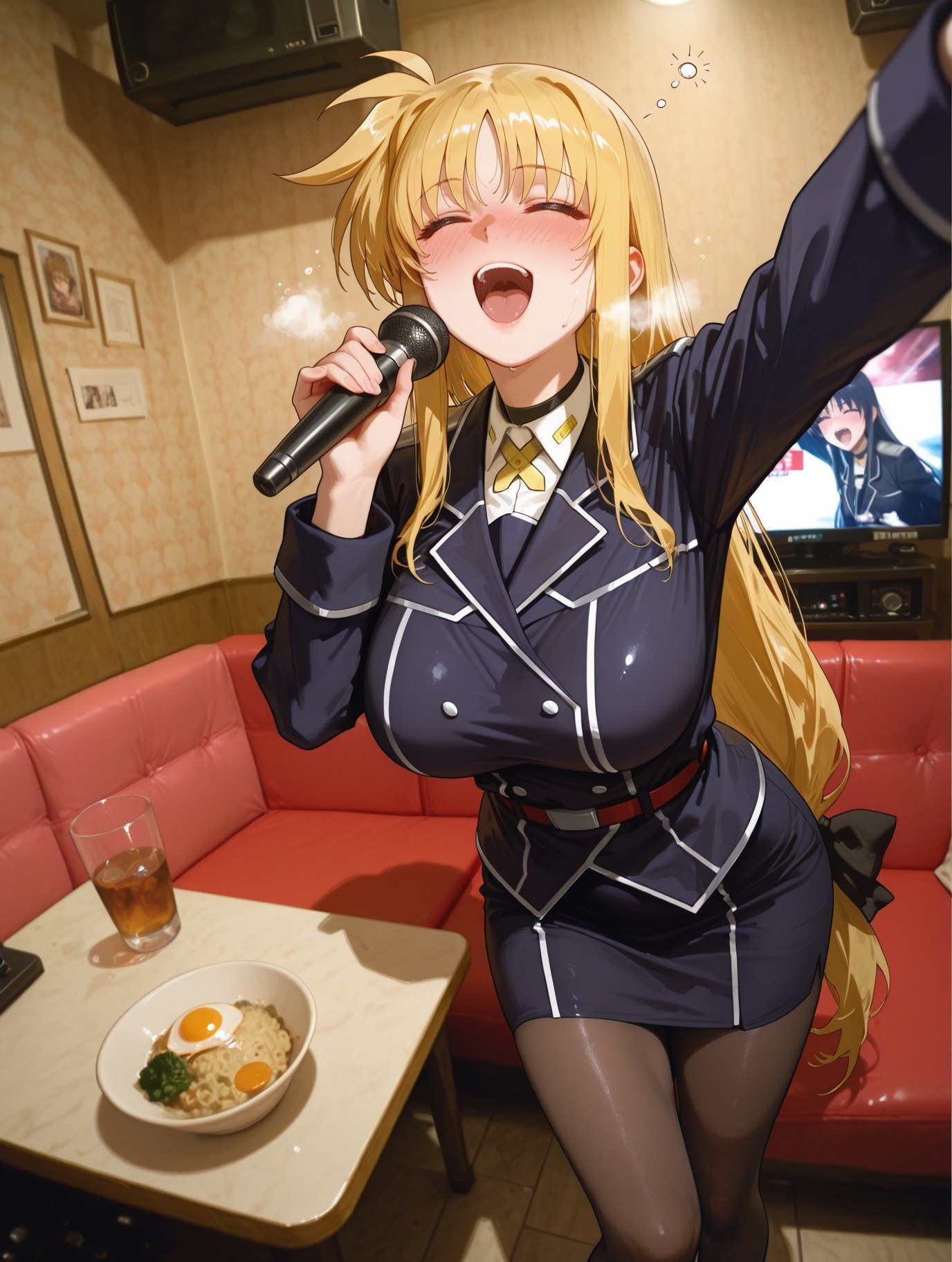 AI Generated Anime Girl - 魔法少女リリカルなのは フェイト・テスタロッサ 黒ストッキング ランジェリーギャラリー 357P