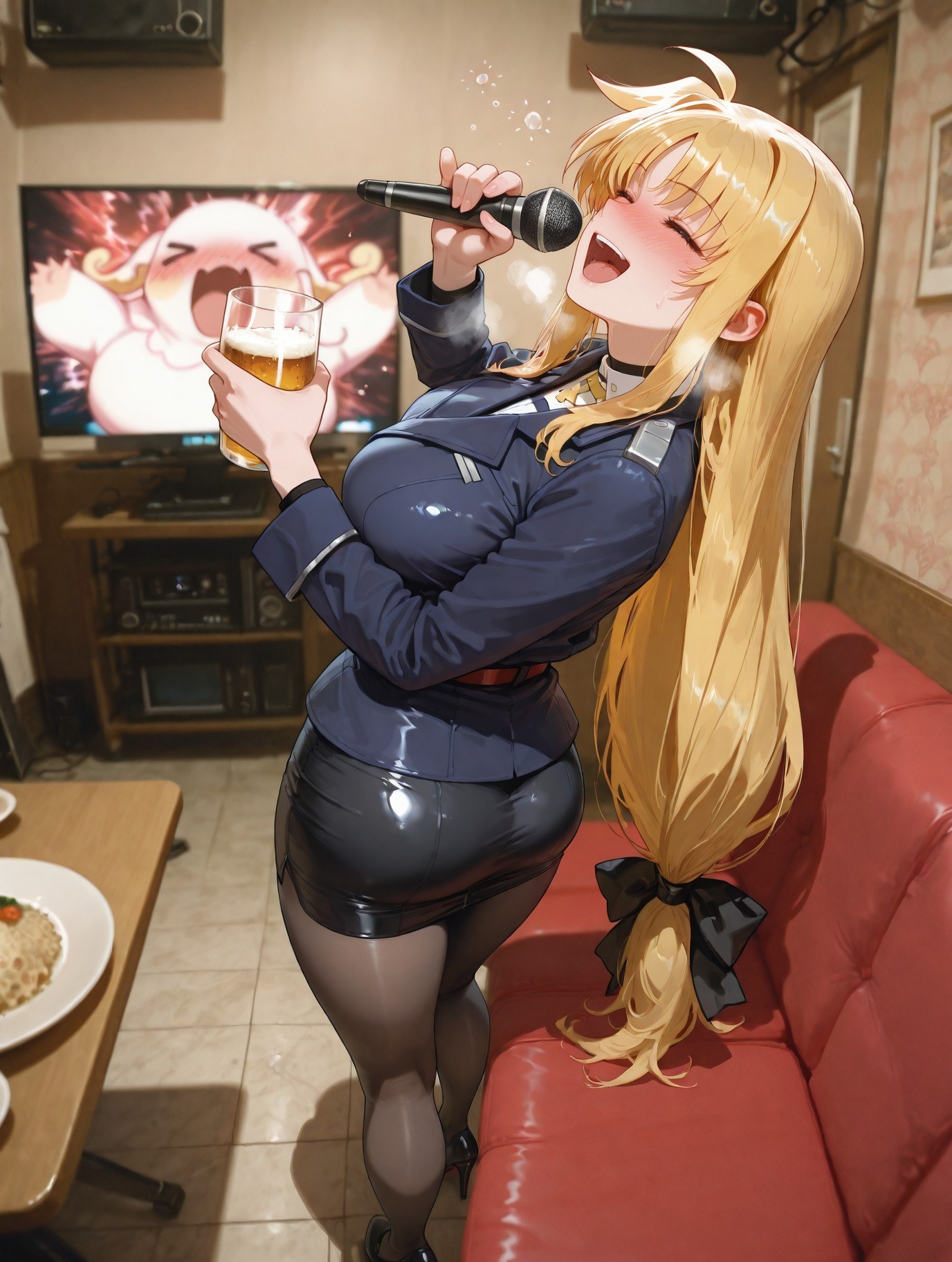 AI Generated Anime Girl - 魔法少女リリカルなのは フェイト・テスタロッサ 黒ストッキング ランジェリーギャラリー 357P