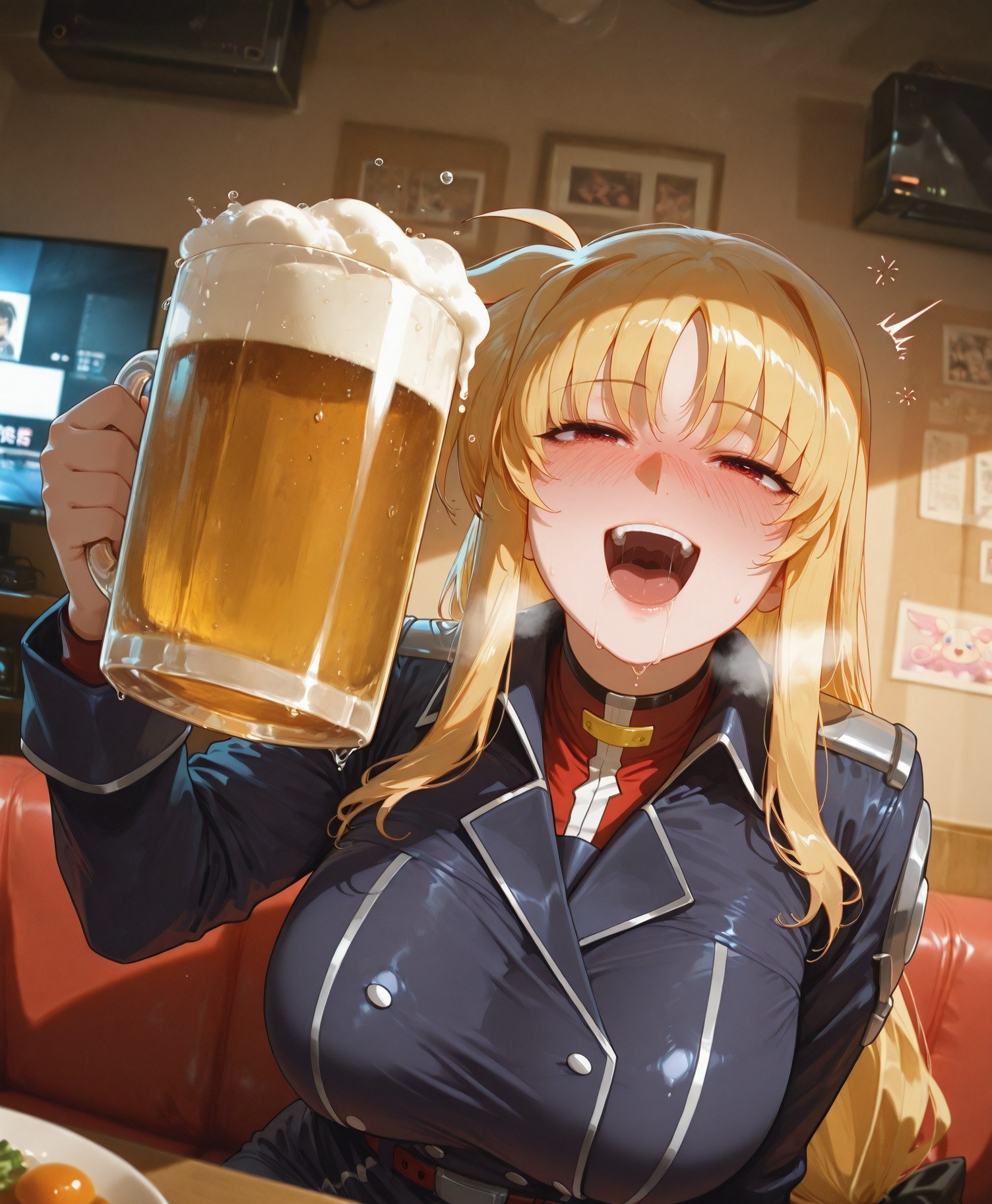 AI Generated Anime Girl - 魔法少女奈叶 菲特·泰斯特罗莎：黑丝蕾丝内衣紧身衣角色图集 357P